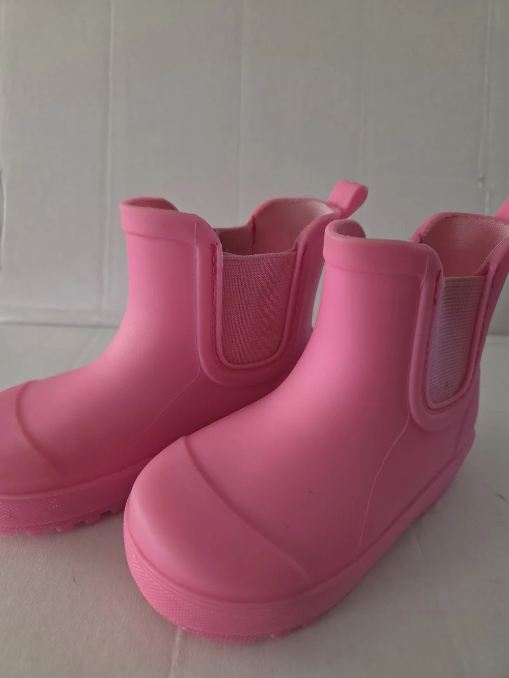 Kids Bearpaw Pink Waterproof Slip-On Rain Boots